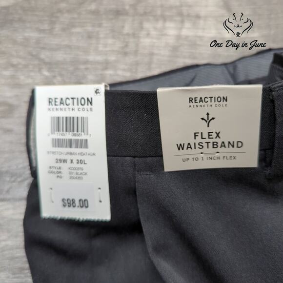 Kenneth Cole Reaction Stretch Slim Fit Pants Size 29X30 - Picture 2 of 4